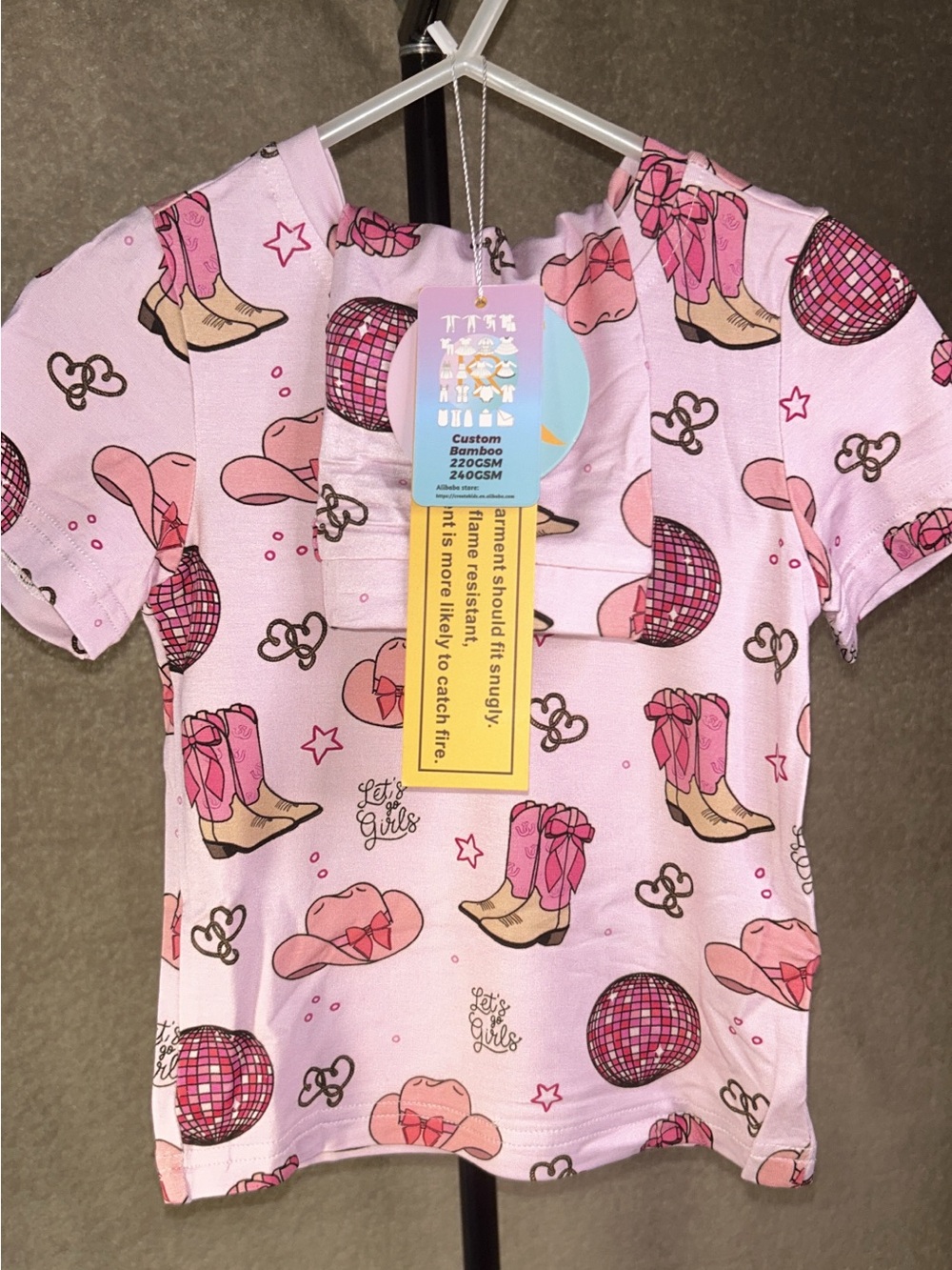 Bamboo Short Set - Pink Cowgirl Print